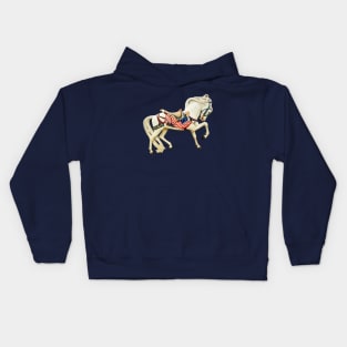 Carousel Animal Patriotic Horse Photo Kids Hoodie